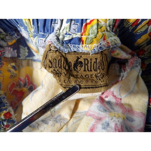 Saddle Ridge Vintage Collection Skirt Sz Small Floral Cottage Core Boho Elastic - Picture 2 of 12